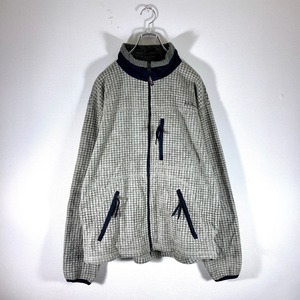 L.L.Bean フリースジャケット ロゴ刺繍 チェック柄