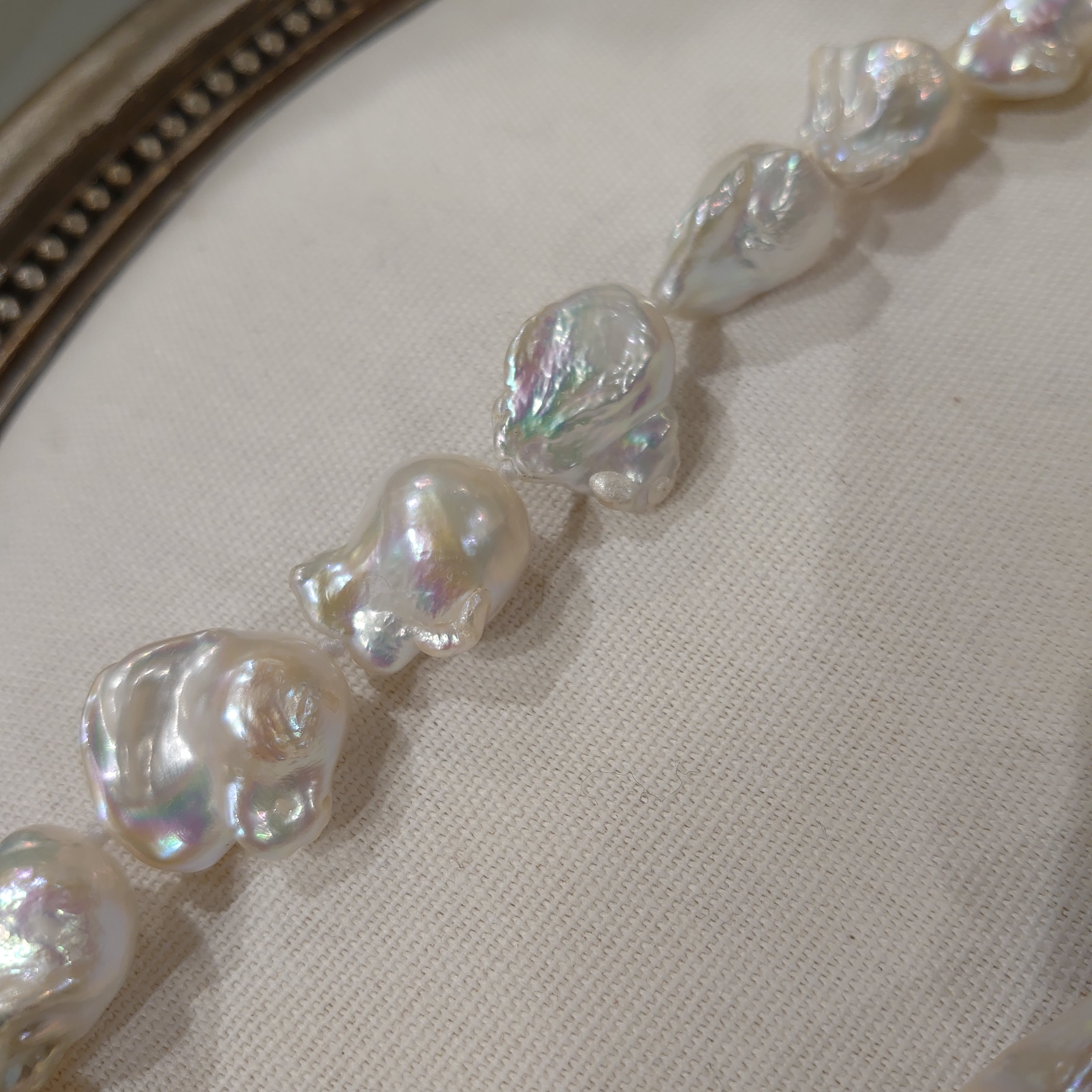 最高品質 天然真珠 （ A002）大粒  バロックパール ネックレス