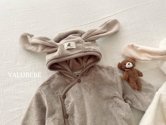 【予約/特典】valu bebe / rabbit fleece jacket