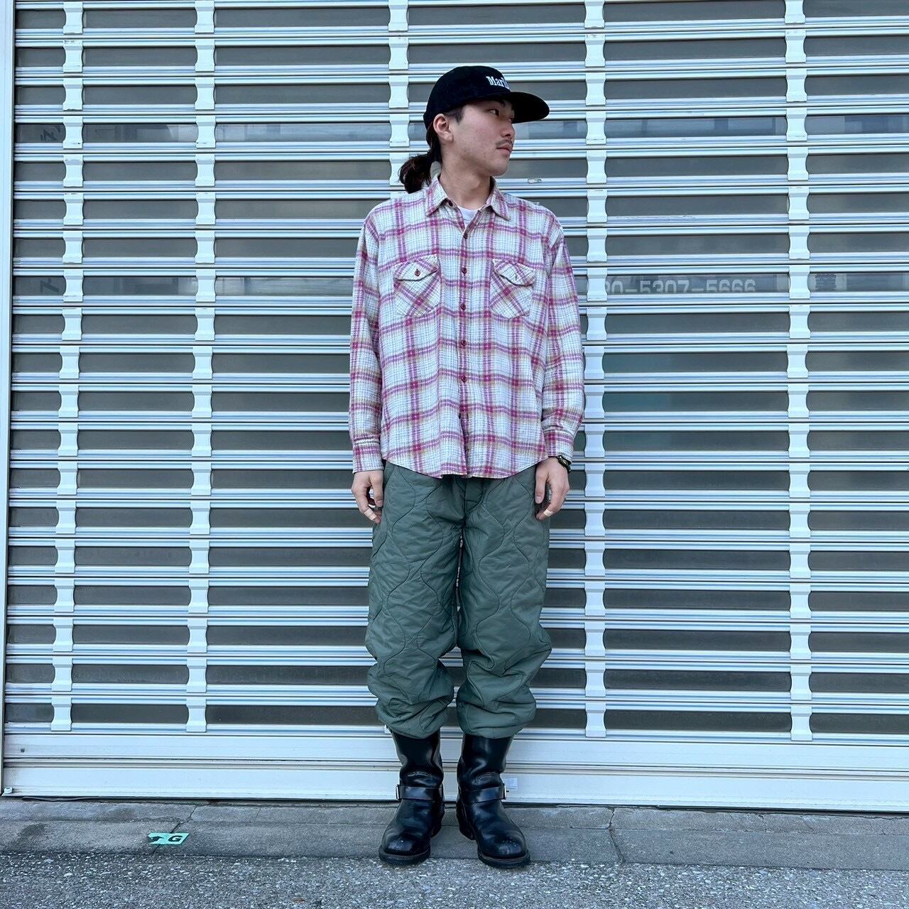 00s 米軍 実物 CWU-9/P ナイロン キルティング ライナーパンツ L