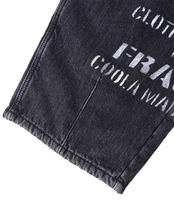 【K様ご予約商品】フリースライニングデニムカーブパンツ (BLACK)　CQ-47108