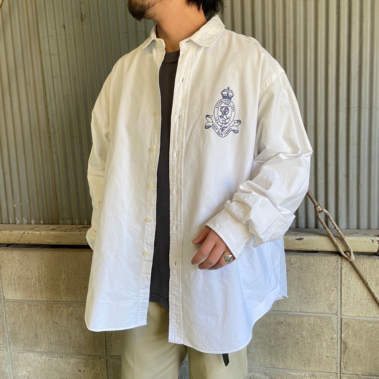 【希少美品】80sヴィンテージポロバイラルフローレンオックスフォード Sサイズ