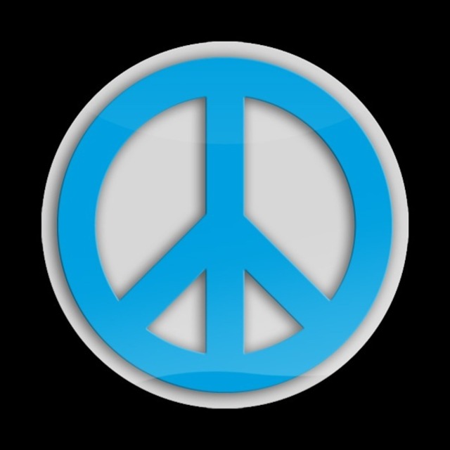 ゴーバッジ(３Ｄ)（LC0045 - 3D PEACE BLUE2） - メイン画像