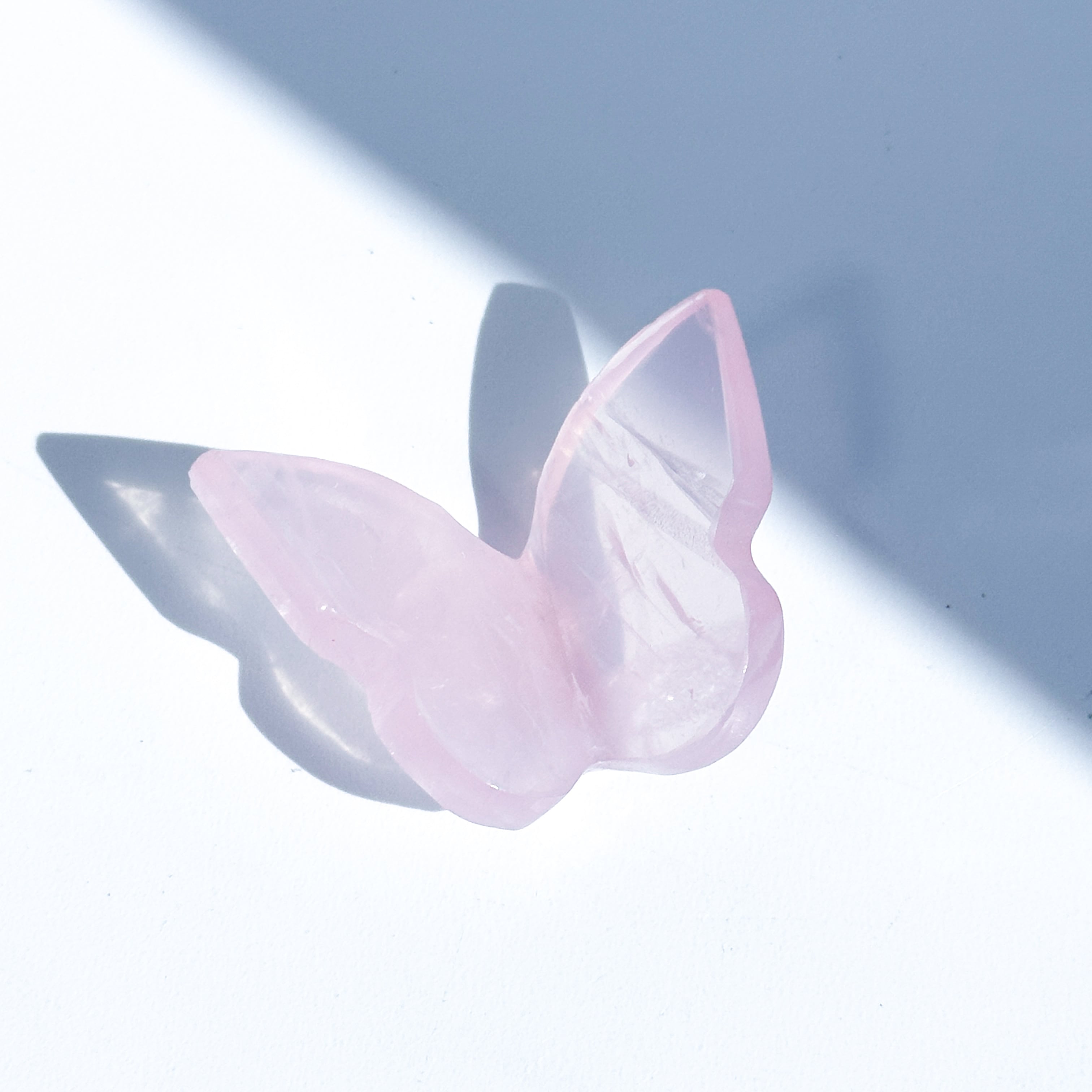 ローズクォーツ 3D蝶 03◇ Rose Quartz Butterfly ◇天然石・鉱物・パワーストーン・インテリア