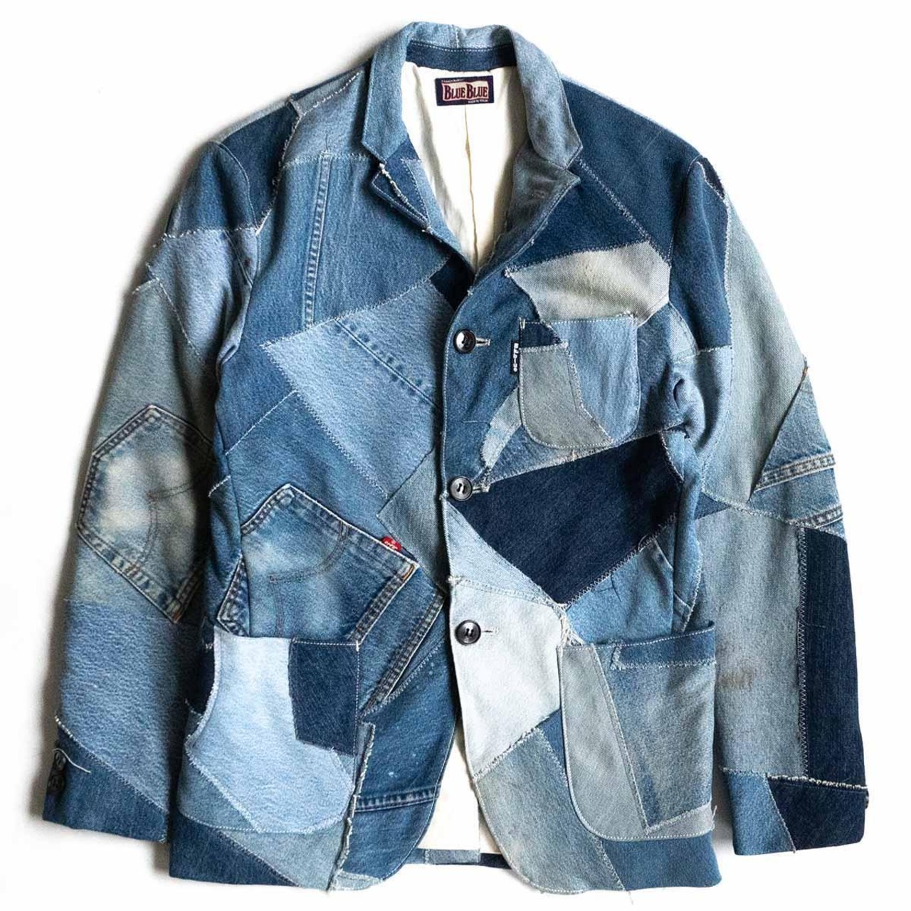 雰囲気抜群】 BLUE BLUE JAPAN 【INDIGO PATCHWORK JACKET 】 ブルー 
