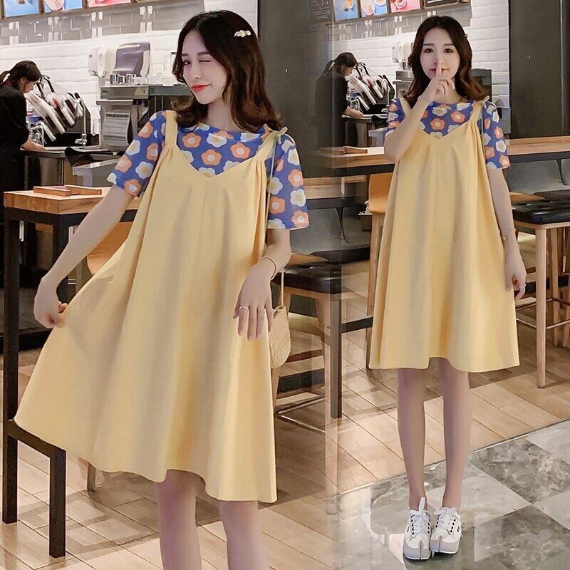 【新作】【送料無料】 8955＃マタニティ服スタイリッシュな甘い2個マタニティミディドレスセット服妊娠中の女性妊娠中の女性のスーツ 大人ガーリー スウィート キュート カジュアル AL expec31967443638