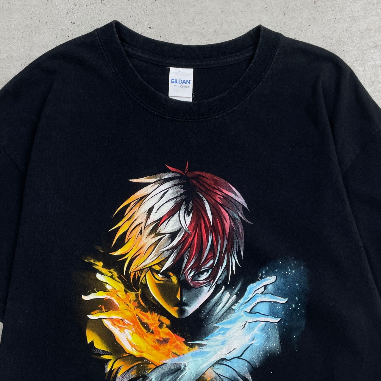 僕のヒーローアカデミア キャラクタープリント Tシャツ メンズL 古着 