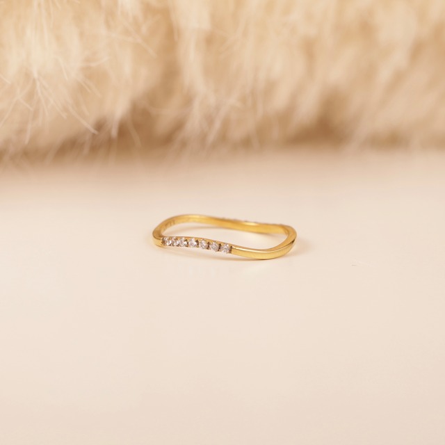 316L veluna wave ring