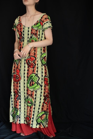 1970-80s African print onepiece