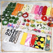 フラダンス 小物 まとめ売り 70点以上 セット レイ フラワーレイ パレオ クウペエ ネックレス シェルレイ ククイ イリマ 白 黄 緑 紫 赤 ピンク カラフル アクセサリー ヘアクリップ ヘアアクセサリー タヒチアン ホワイト系 レッド系 ピンク系