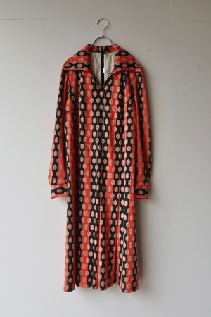 Euro ethnic polyester one-piece