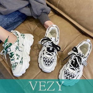 ダッドスニーカー 韓国 美脚 おしゃれ 厚底スニーカー ローカット カジュアル シューズ 履きやすい レースアップ 靴レトロ風 オルチャン スニーカー 靴 シューズ VEZY ベジー  ItemNo.【16894884】
