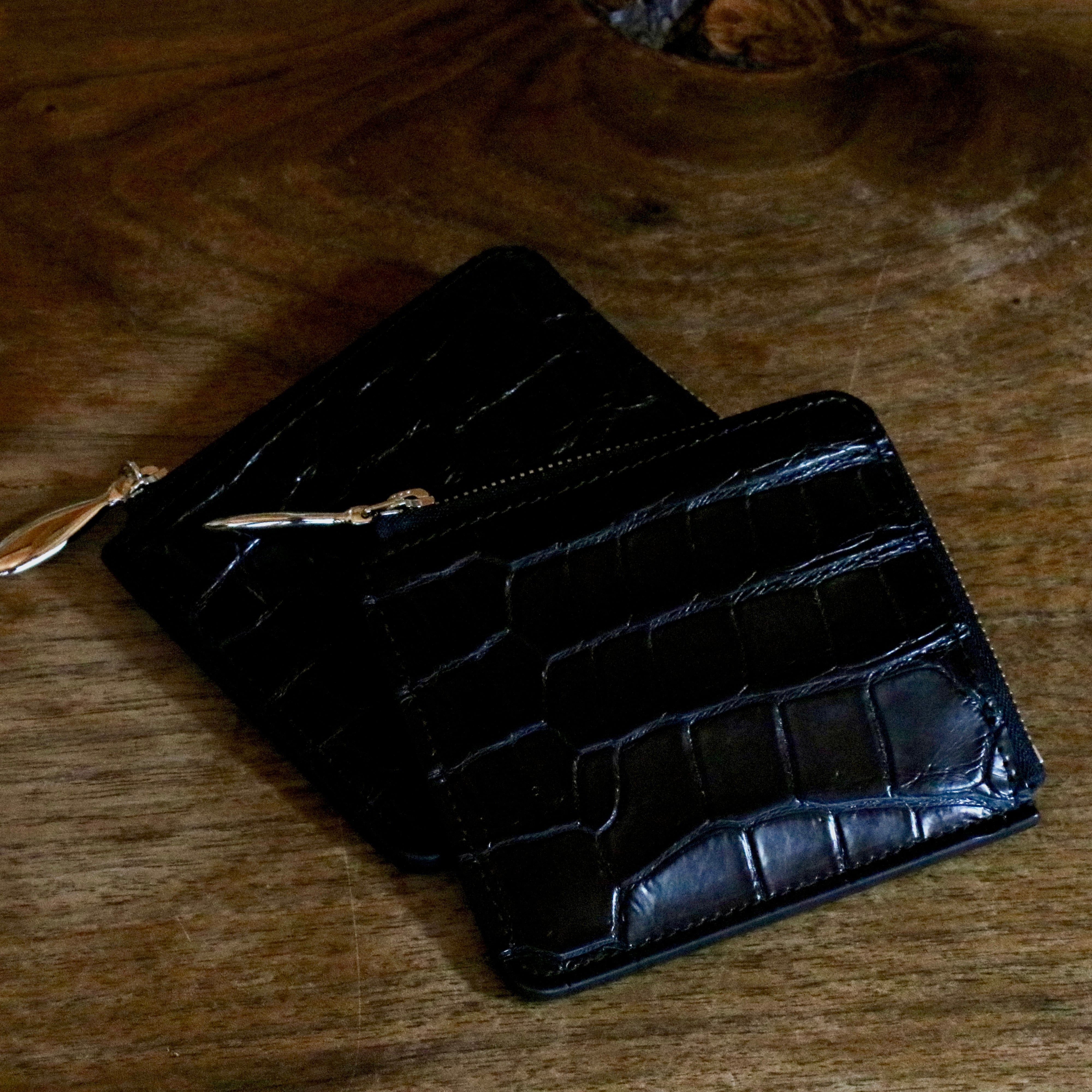 コンパクトウォレット fit/スモールクロコダイルブラック-02 コンパクトウォレット fit/スモールクロコダイルブラック-02