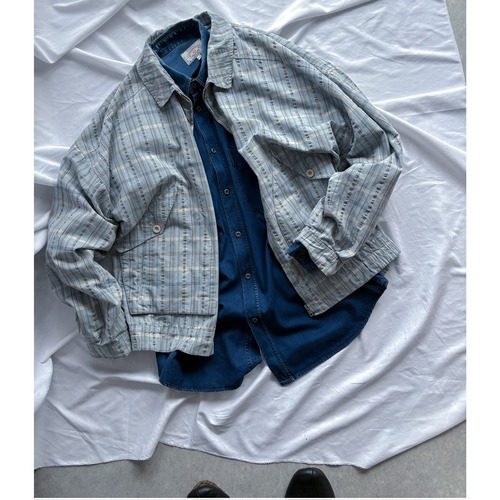 daniel hechter Cotton/Linen Plaid Bomber Jacket