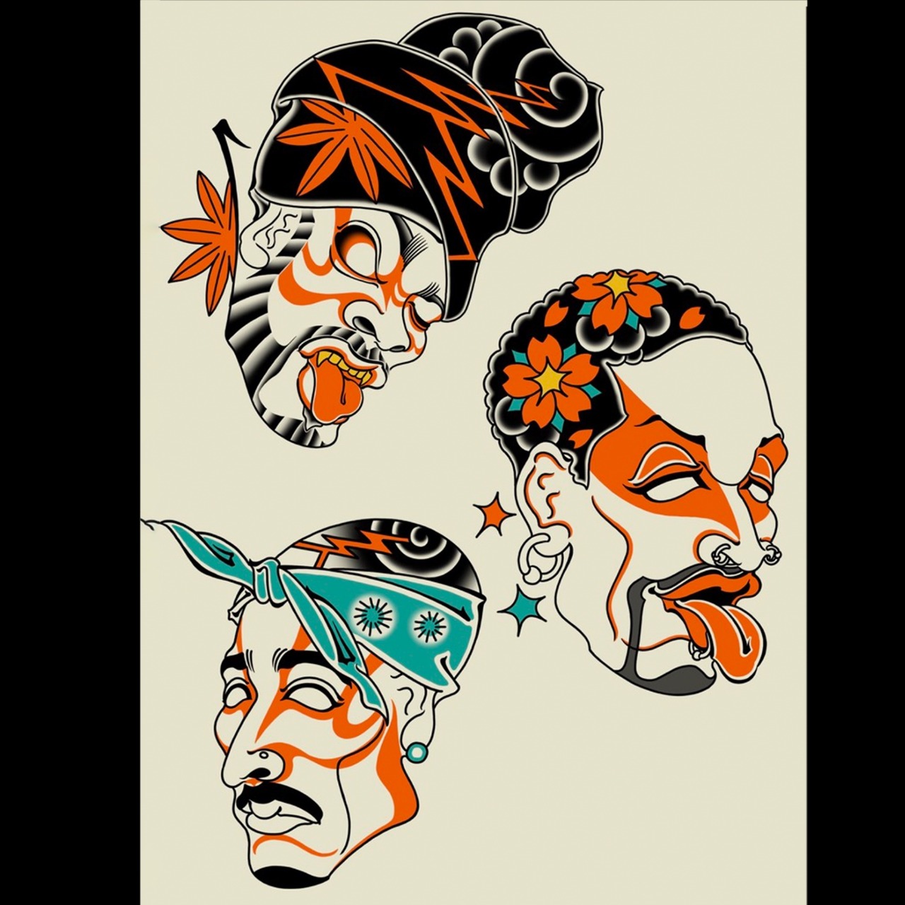 KOJIMAN×SHISHUMANIA「2PAC」横振り刺繍盆