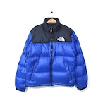 90S ノースフェイス レアカラー ヌプシ ダウンジャケット 2トーン 青黒 メンズS NORTH FACE 古着 @DD0304