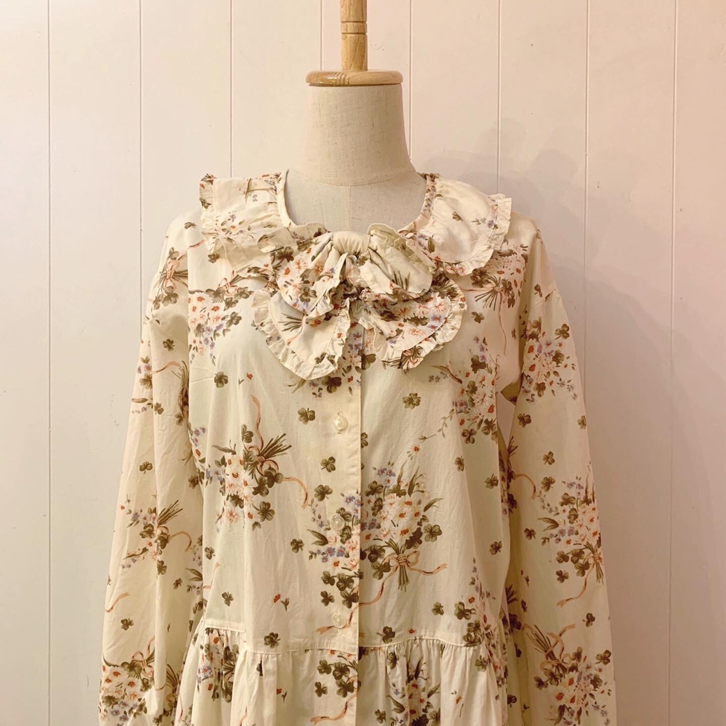 marguerite bouquet frill cotton one-piece