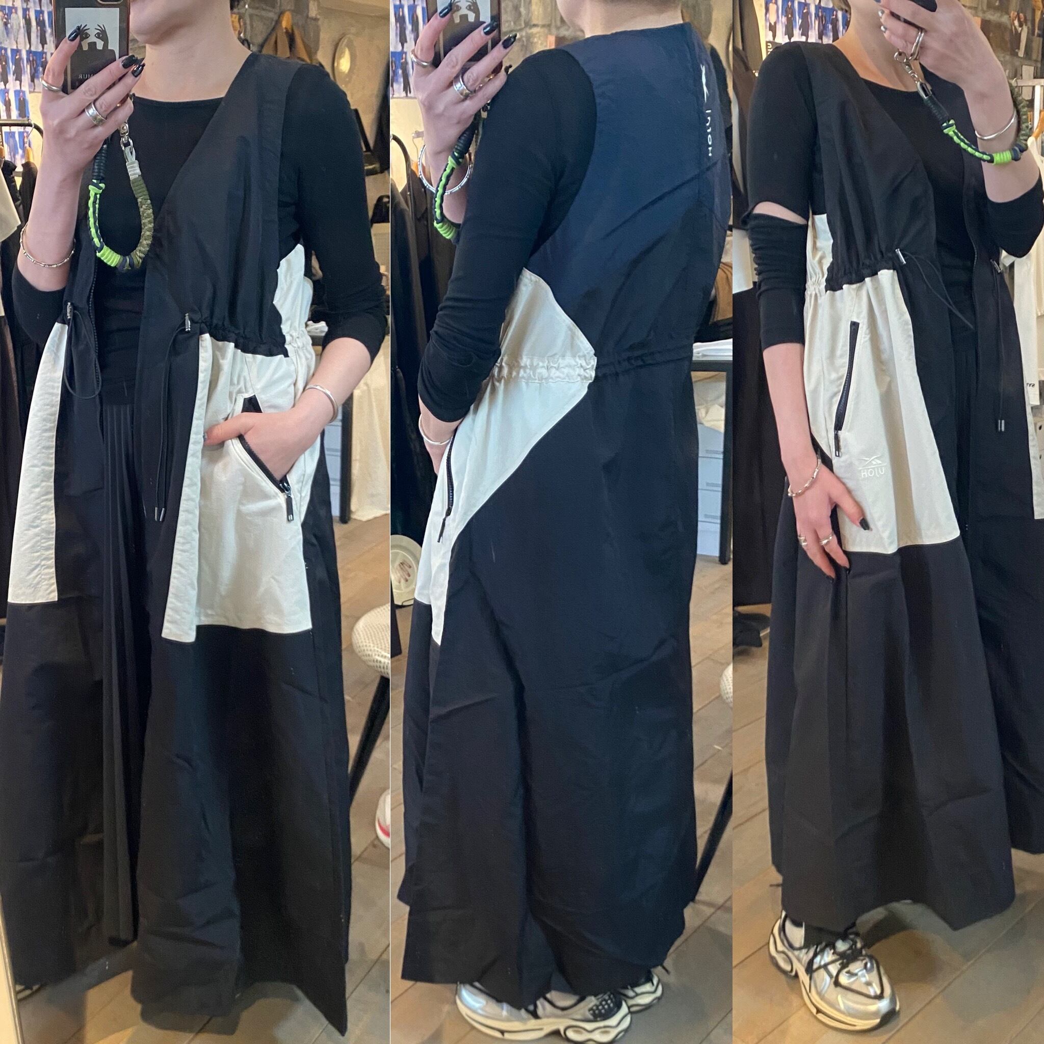 UJOH】Zip Flare Gilet Dress | saumurkyoto