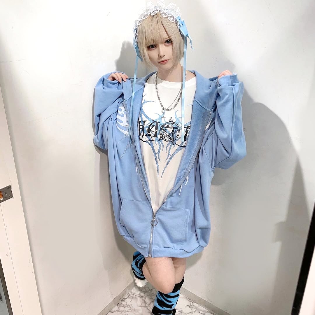 7/10 完売→再入荷！】30%OFF☆ラインストーン トライバルZIPパーカー
