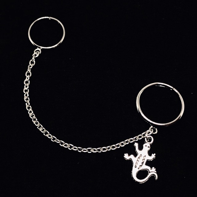 LIZARD CHAIN DOUBLE RING