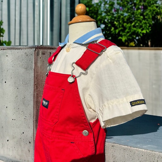 【KIDS】vintage OshKosh epaulet shirt size:3T 3歳前後