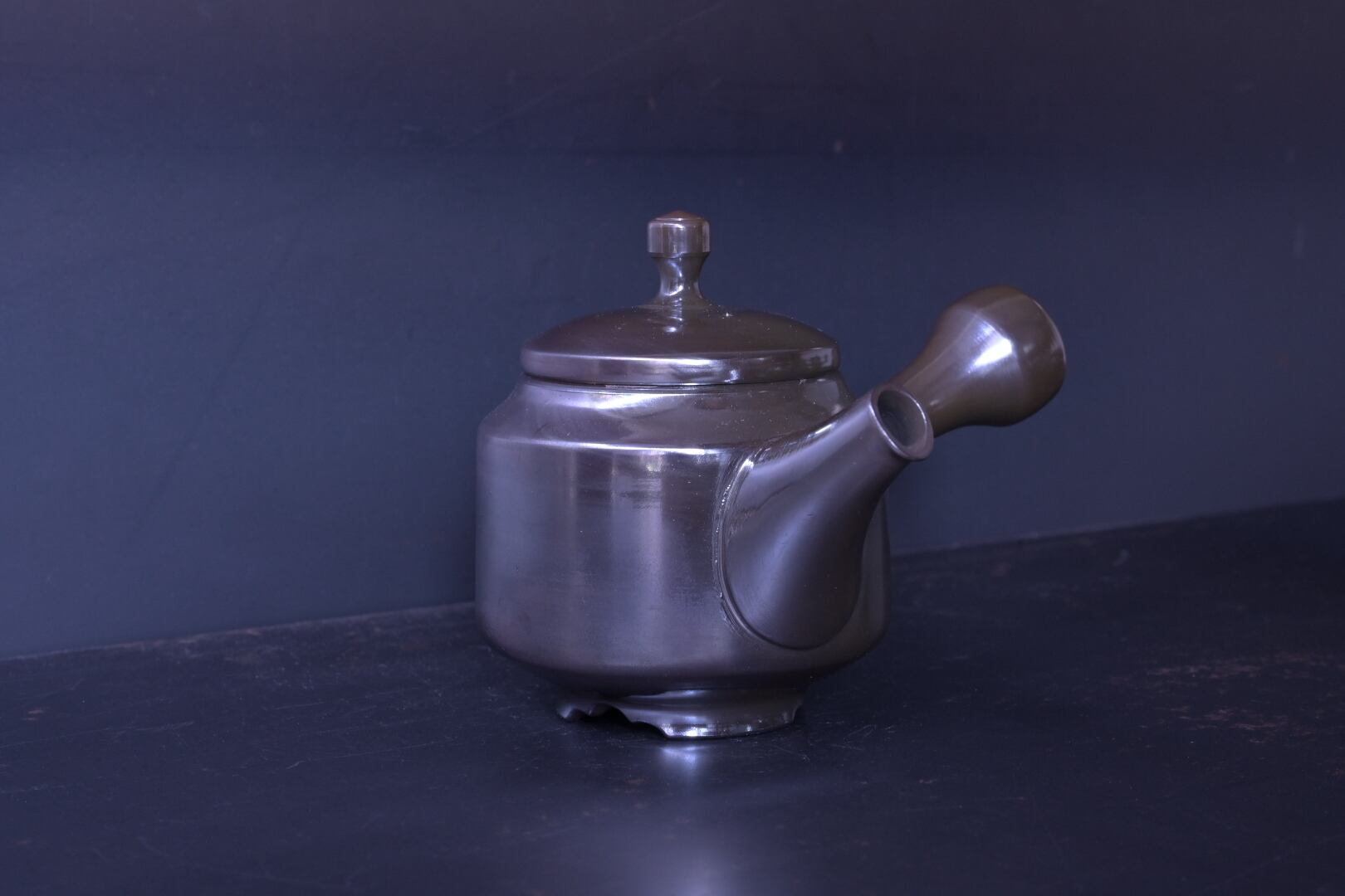 吉川雪堂 朱泥急須 窯変