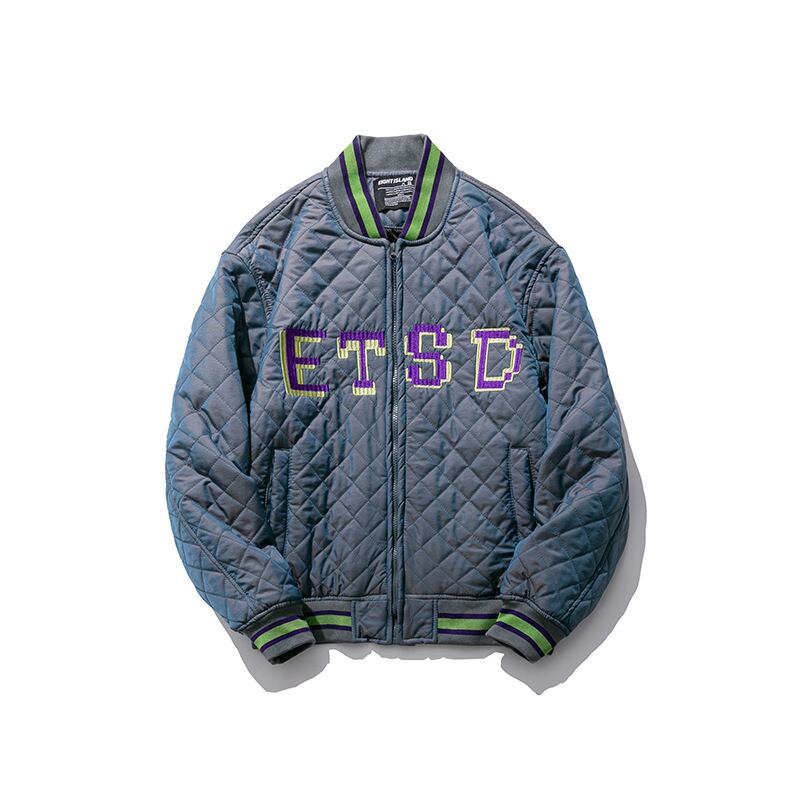 【新作】【送料無料】 Road Vintage Winter Style Baseball Cotton Jacket Men's Loose Letter Ribbed Warm CottonJacket-アリババ コットン ウィンター 冬物 ビンテージ hip6-161128410625821