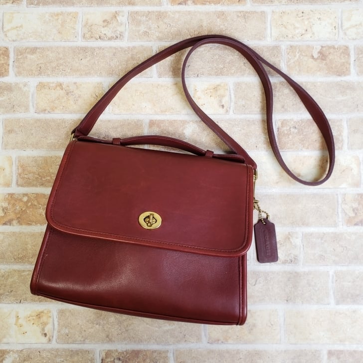 美品 コーチ COACH オールドコーチ ターンロック ビジネスバッグ USA製 美品 オールドコーチ ☆USA製 ウィリス ターンロック レザー 2WAY