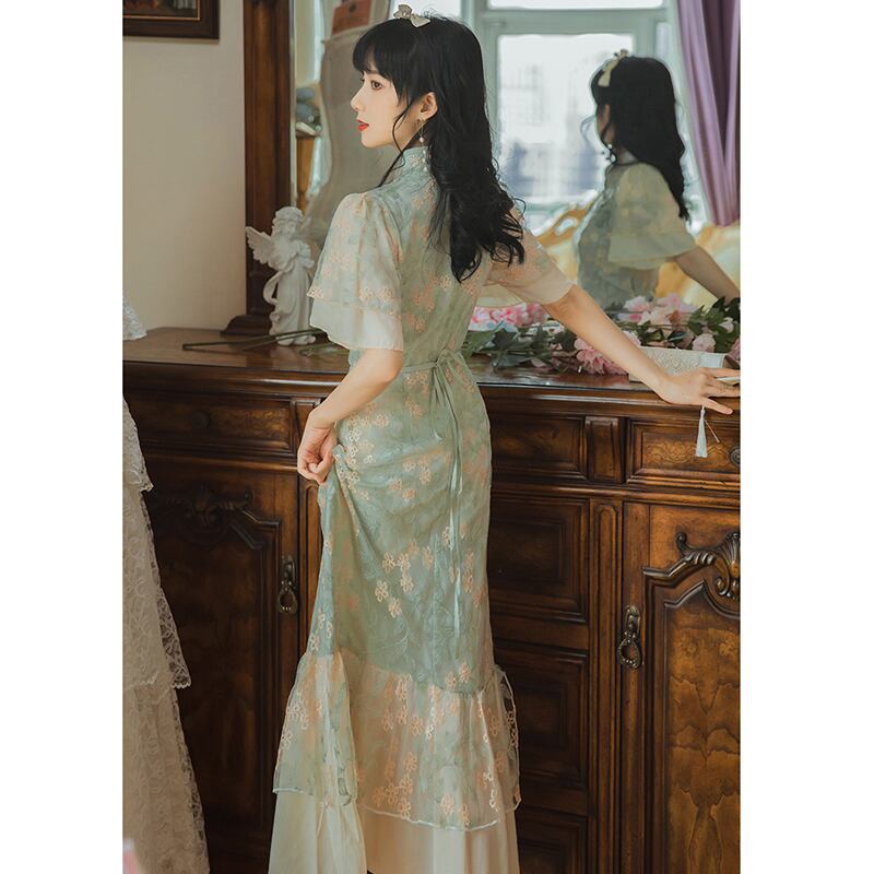 ZHANGZHANGシリーズ】☆チャイナドレス☆ チャイナ風ワンピース ZHANGZHANGシリーズ】☆チャイナドレス☆ チャイナ風ワンピース