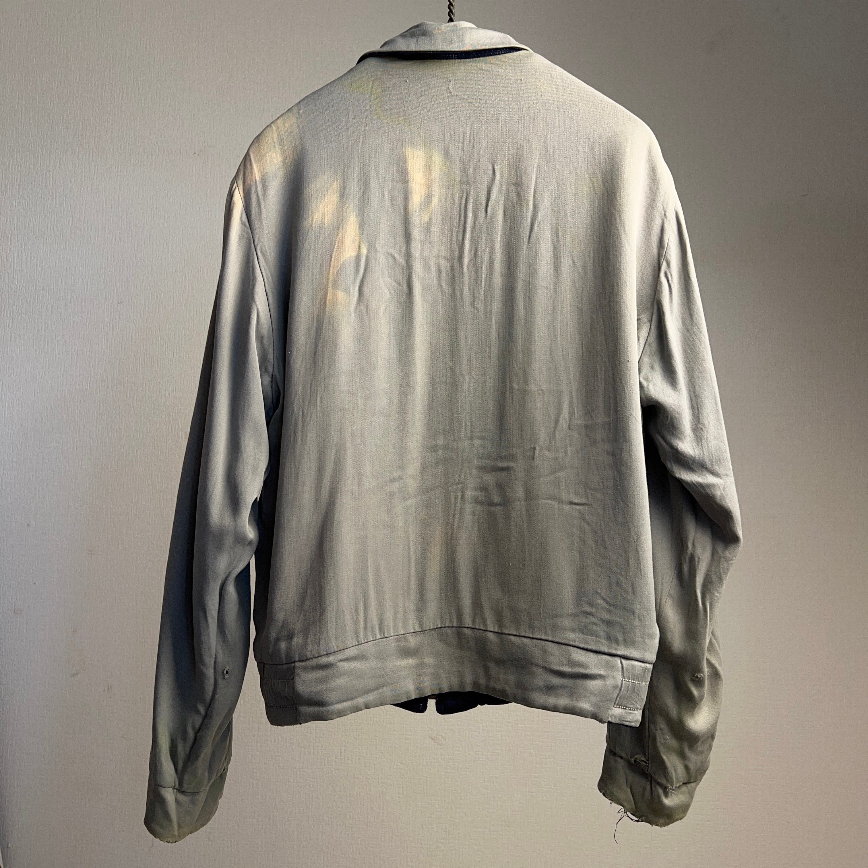 Special! 1950's KASURI PATTERNED RAYON GABARDINE JACKET 50 Special! 1950's KASURI PATTERNED RAYON GABARDINE JACKET 50
