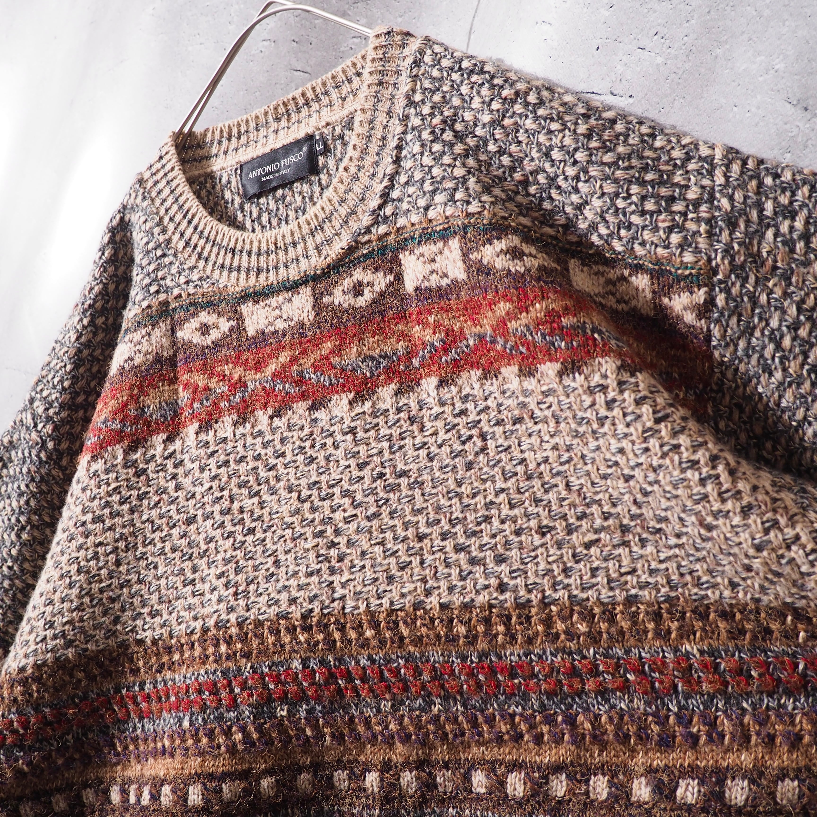 1990s " Made in Italy " Beautiful Autumn colors vintage loose knit