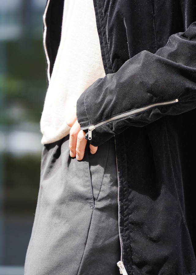 80’s CoSTUME NATIONAL HOMME velvet zip-up shirt jacket