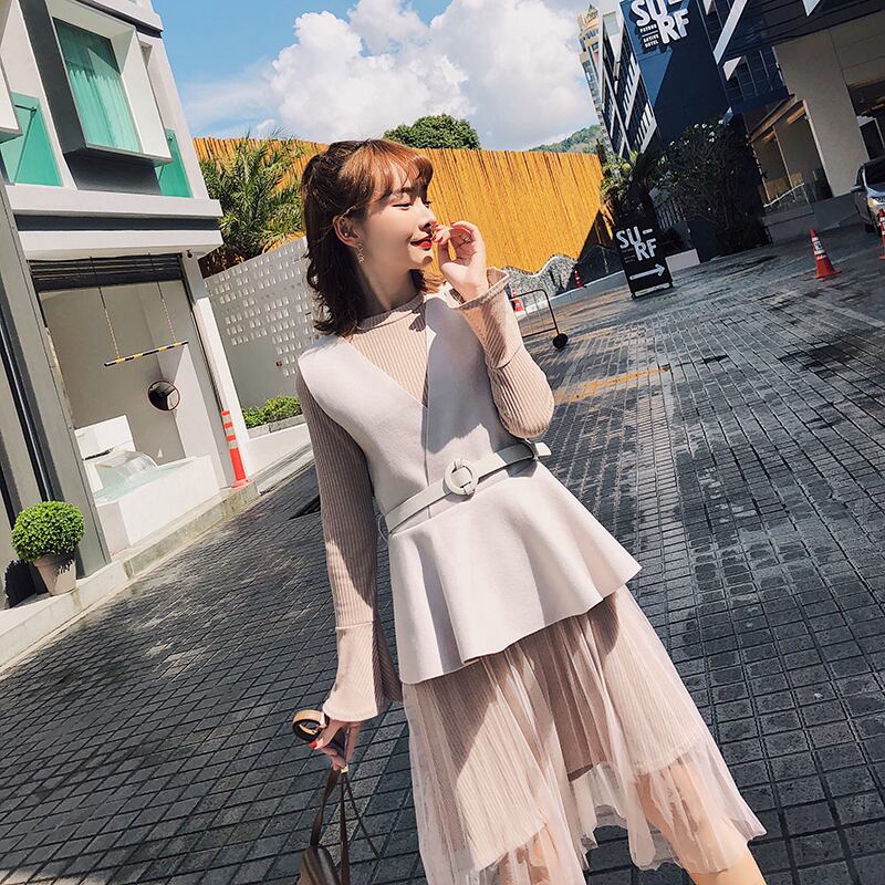 パネルスカート ワンピース