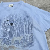 90's red head animal embroidery print tee