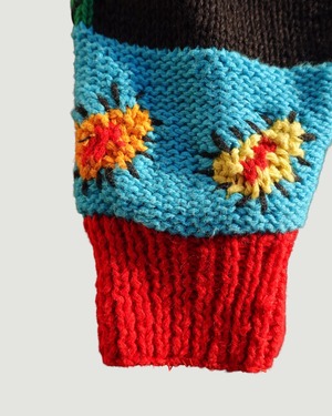 【古着】月と星に吠えるコヨーテのカーディガン