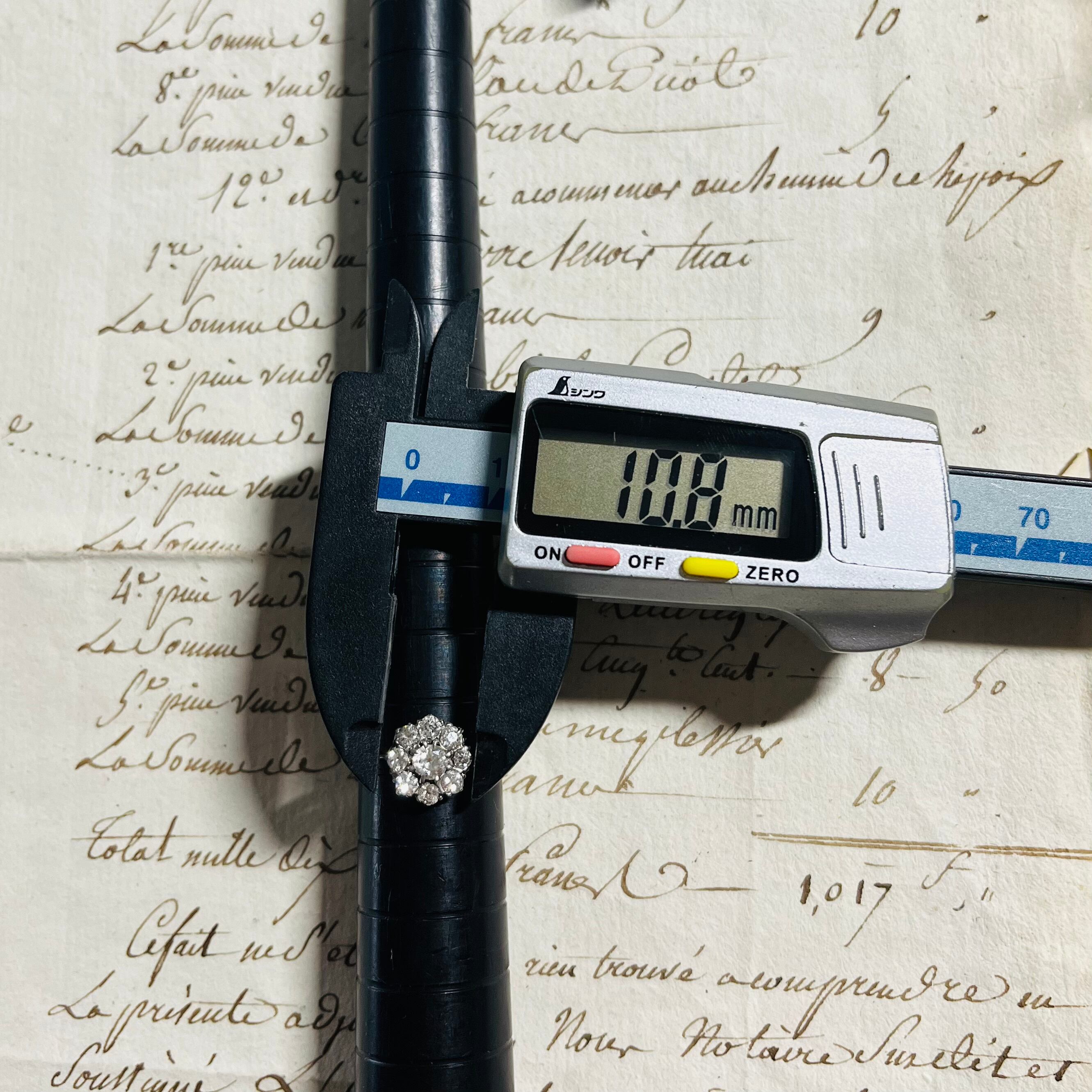 M*n様 イギリスアンティーク　オールドカットダイヤのクラスターリング　デイジー M*n様 イギリスアンティーク オールドカットダイヤのクラスター