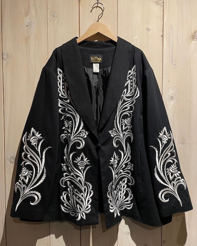 【a.k.a.C.a.k.a vintage】"BOB MACKIE" Artistic Flower Embroidery Vintage Loose Jacket