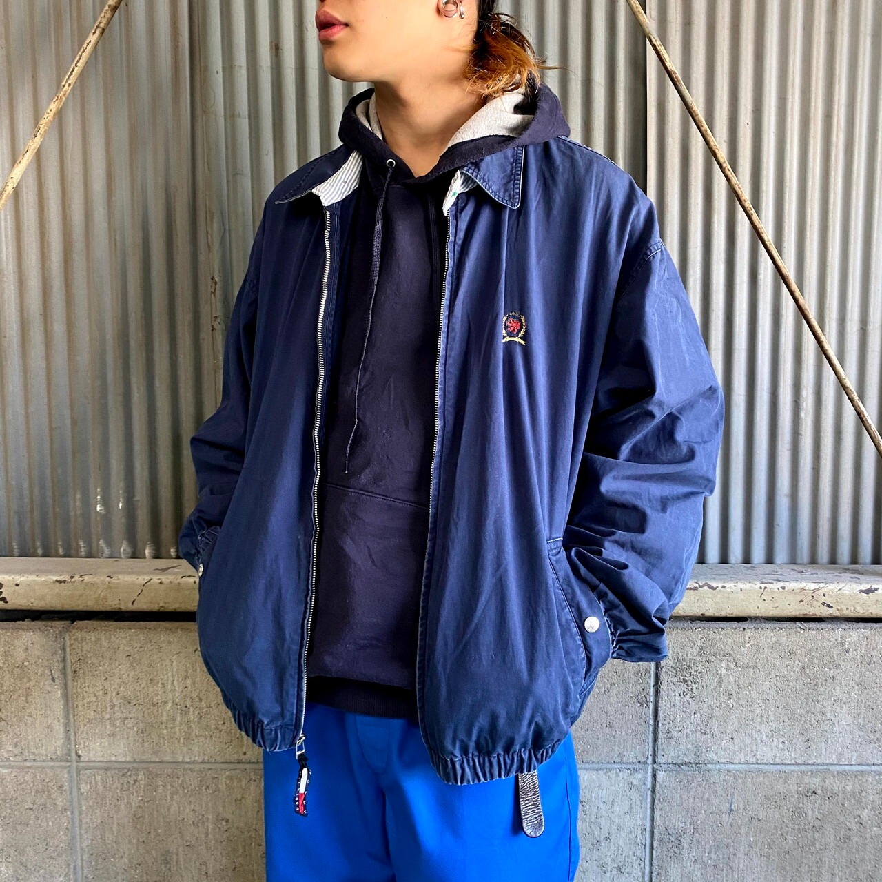 90年代 TOMMY HILFIGER トミーヒルフィガー スイングトップ メンズL 