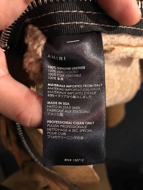 新品☆AMIRI SHEARLING BIKER JACKET アミリ ラム レザーシャーリング
