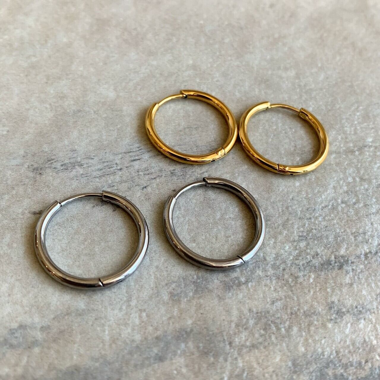 ［サージカルステンレス］20mm Round Hoop Pierce