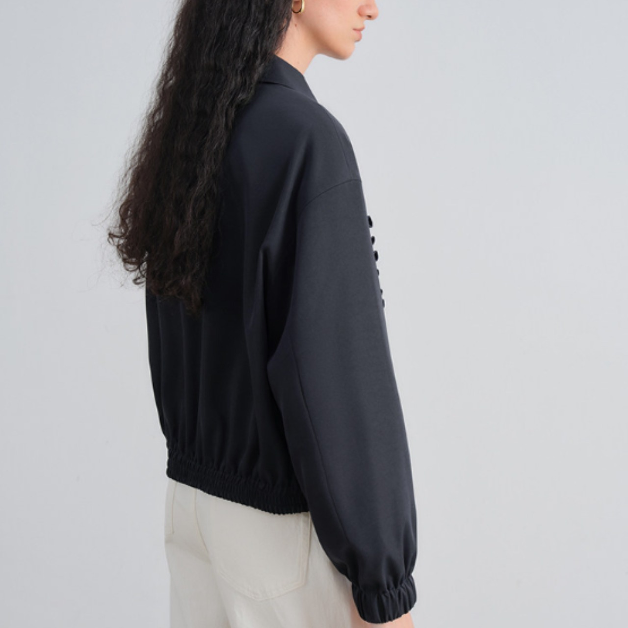 Bleu Nuit Frill Jacket F0560