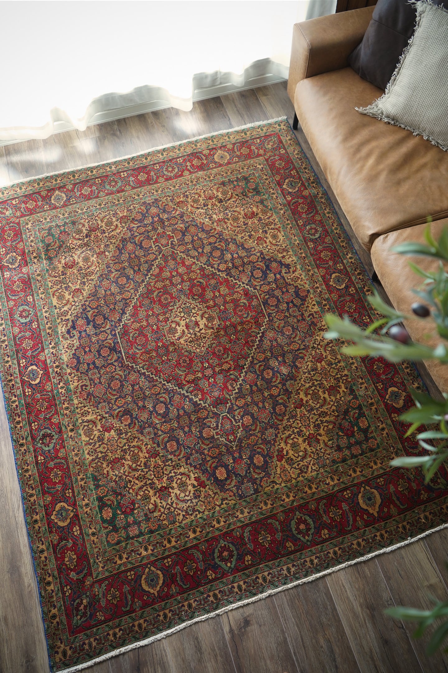 614】Vintage Persian Sene rug 1960's | ヴィンテージラグ専門店 TIME