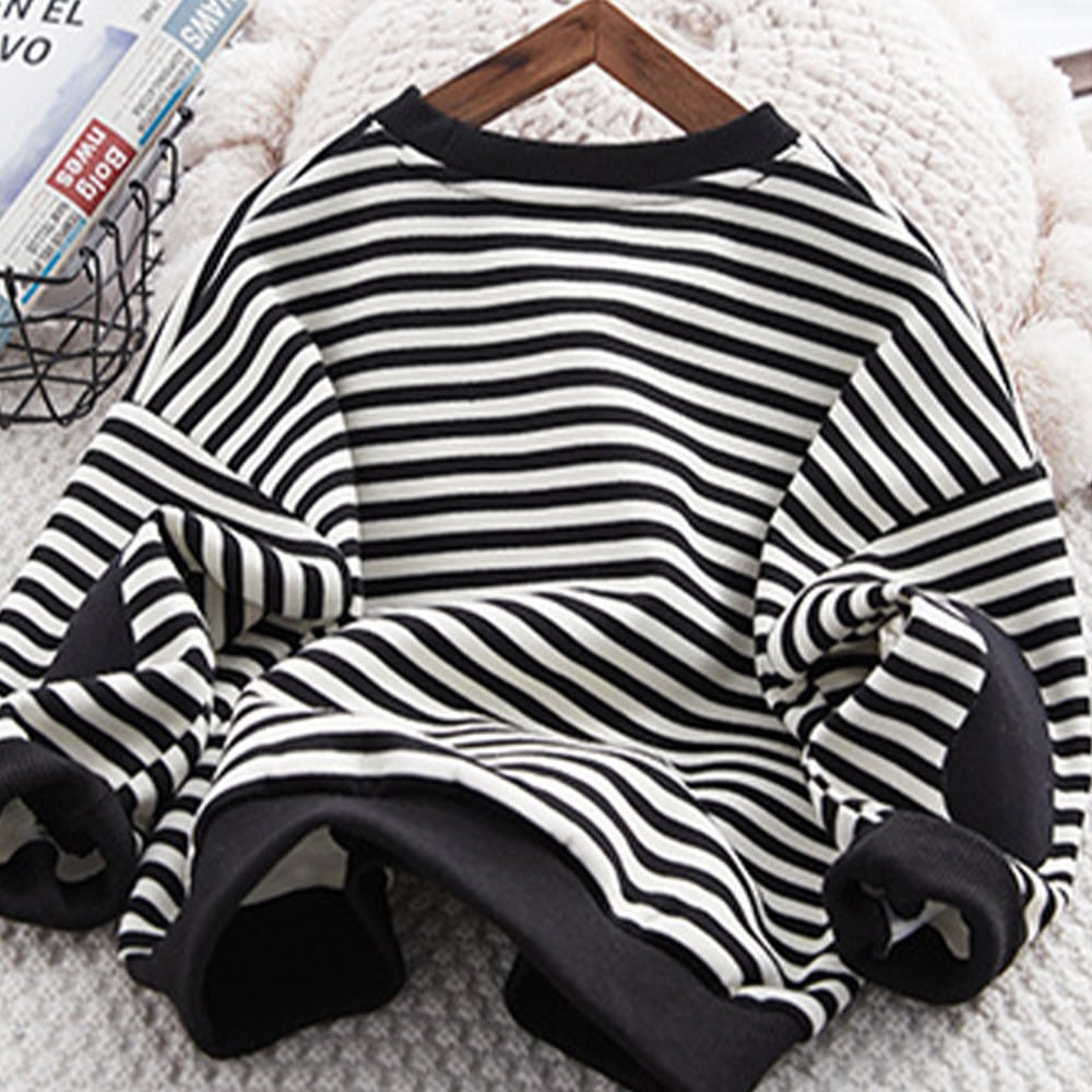 【送料無料】 子供服 男の子 女の子 キッズ 長袖 スウェット トレーナー ボーダー 韓国 春秋冬 裏起毛 裏起毛なし おしゃれ カジュアル ゆったり 長袖 小学生 柔らかい 厚手 大人可愛い 大人女子