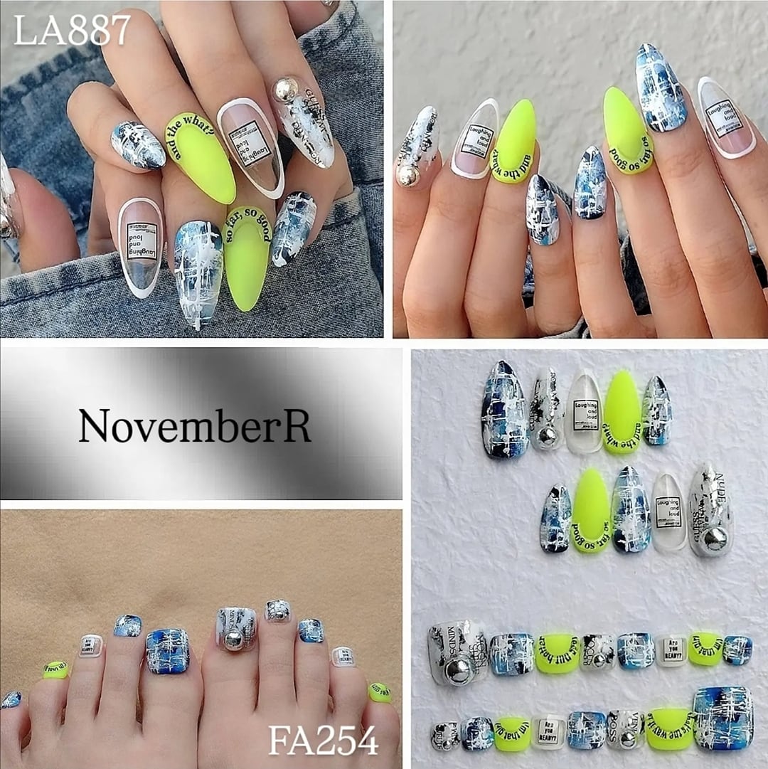 FA254⭐ニュアンスデニムフットネイルチップ | NovemberR 〰️ネイル