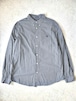 00s-10s CHAPS ミニチェック柄 長袖ボタンダウンシャツ L ネイビー×ホワイト チャップス カスタムフィット 刺繍ロゴ