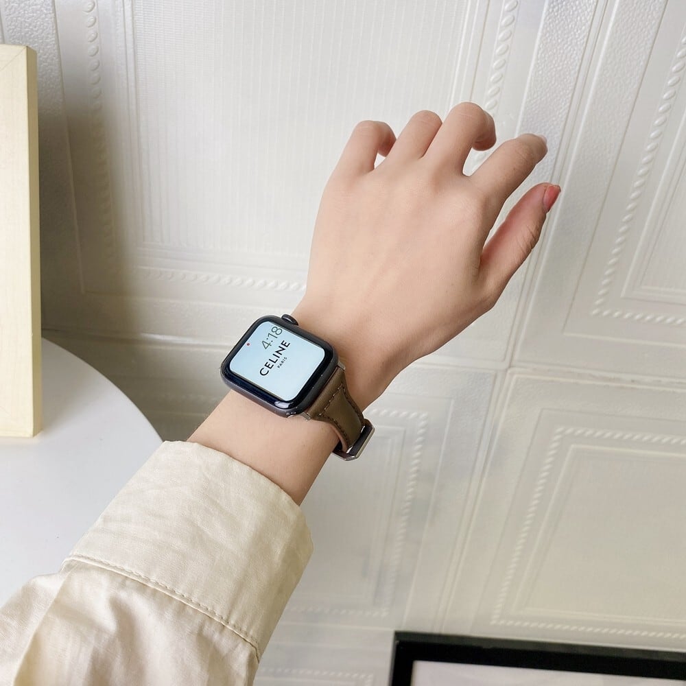 Apple Watch Ultra/8/7/SEバンド 替えベルト レザー 本革 スリム