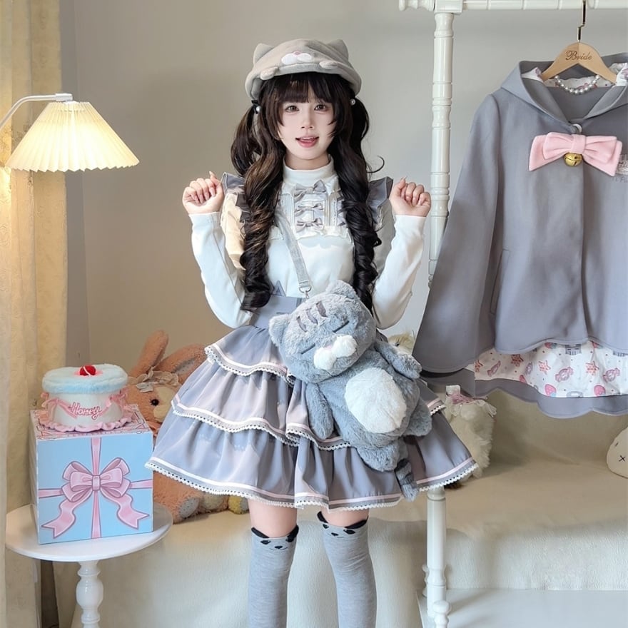 ゆめかわいい 猫探偵 ぬいぐるみバッグ 甘ロリ マスコットキャラクター