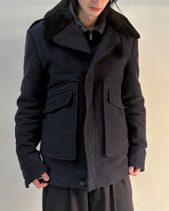 【90s A.P.C.】fly-front moleskin jacket