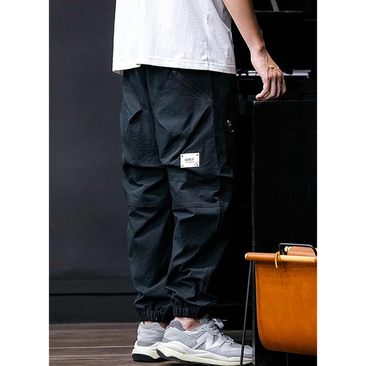 Zip Pocket Tapered Cropped Pants ◇2color H0333