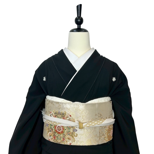 黒留袖レンタル フルセット BT-042-Mサイズ　巾広サイズ